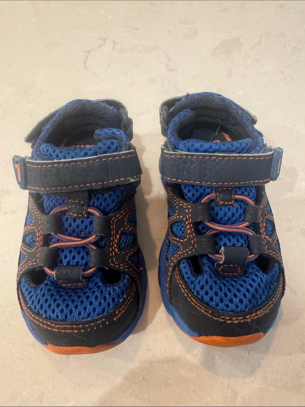 Stride Rite Scout Blue and Orange Kids Play Sandals Size 5M